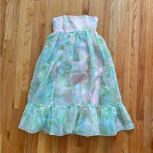 Selkie X Maison Amory Pastel Paints Whipped Cream Dress Size S NWT